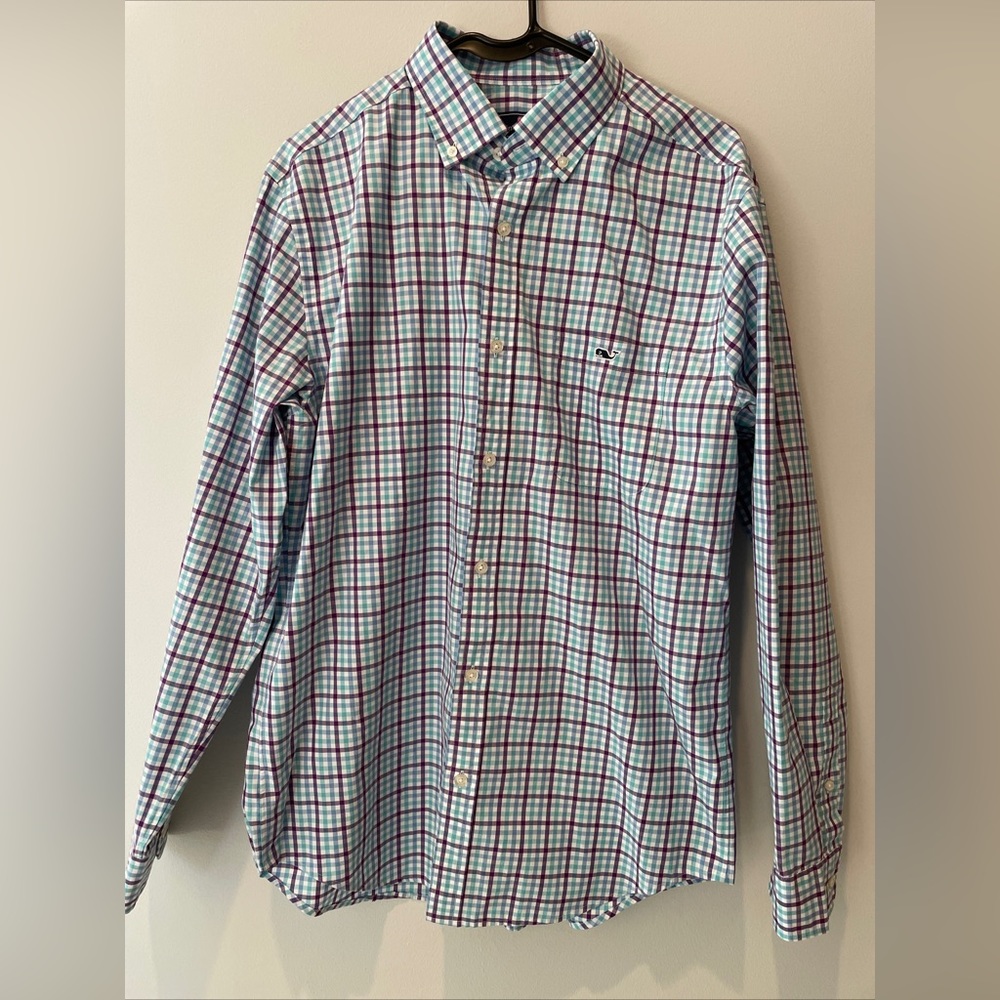 Vineyard Vines Mens Medium Classic Fit Tucker Shirt Button Down Long Sleeve